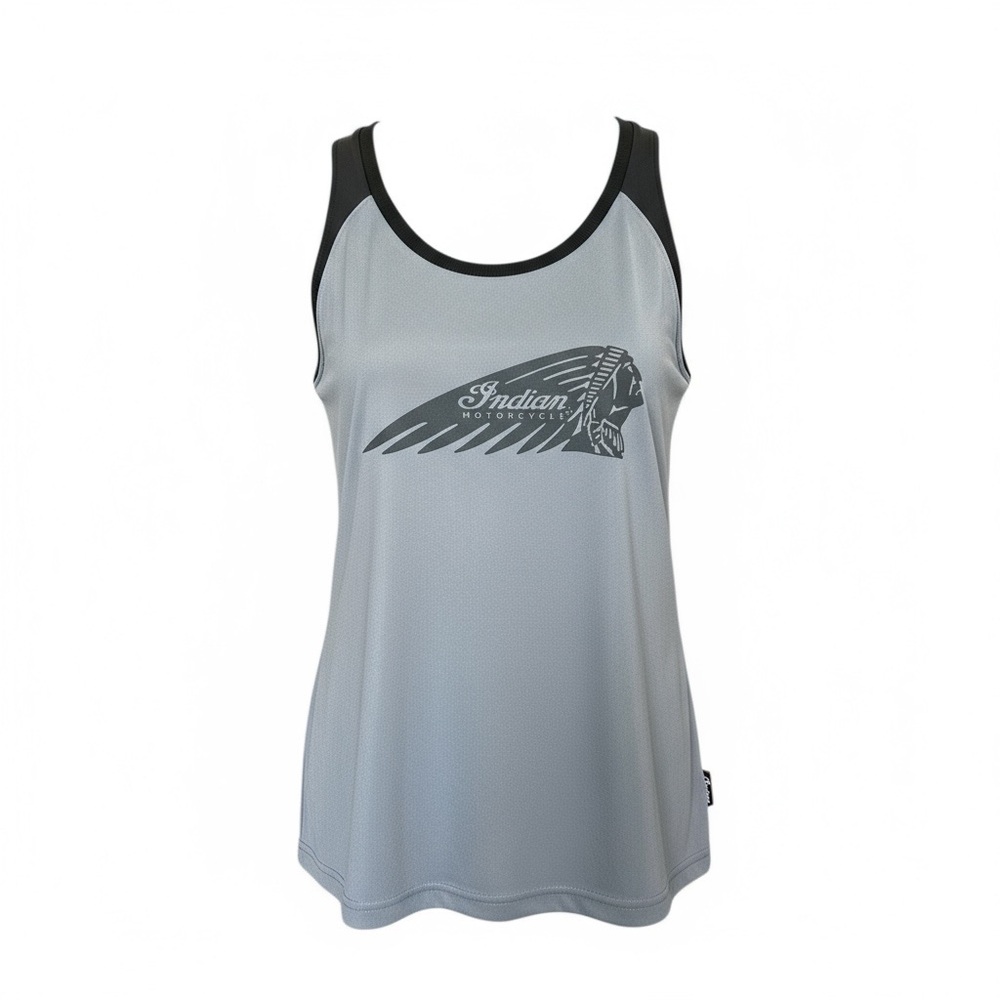 Indian Women’s Motorcycle Tank Top Size S Performance
Quick Dry Gray Sleeveless
